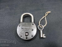OLD RETRO PADLOCK WITH KEY ABUS GERMANY