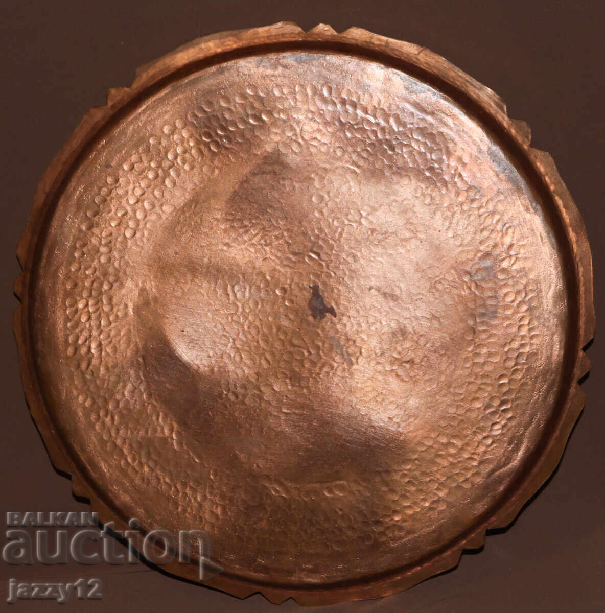 Χειροποίητος παραδοσιακός χάλκινος δίσκος tava podnos - 6