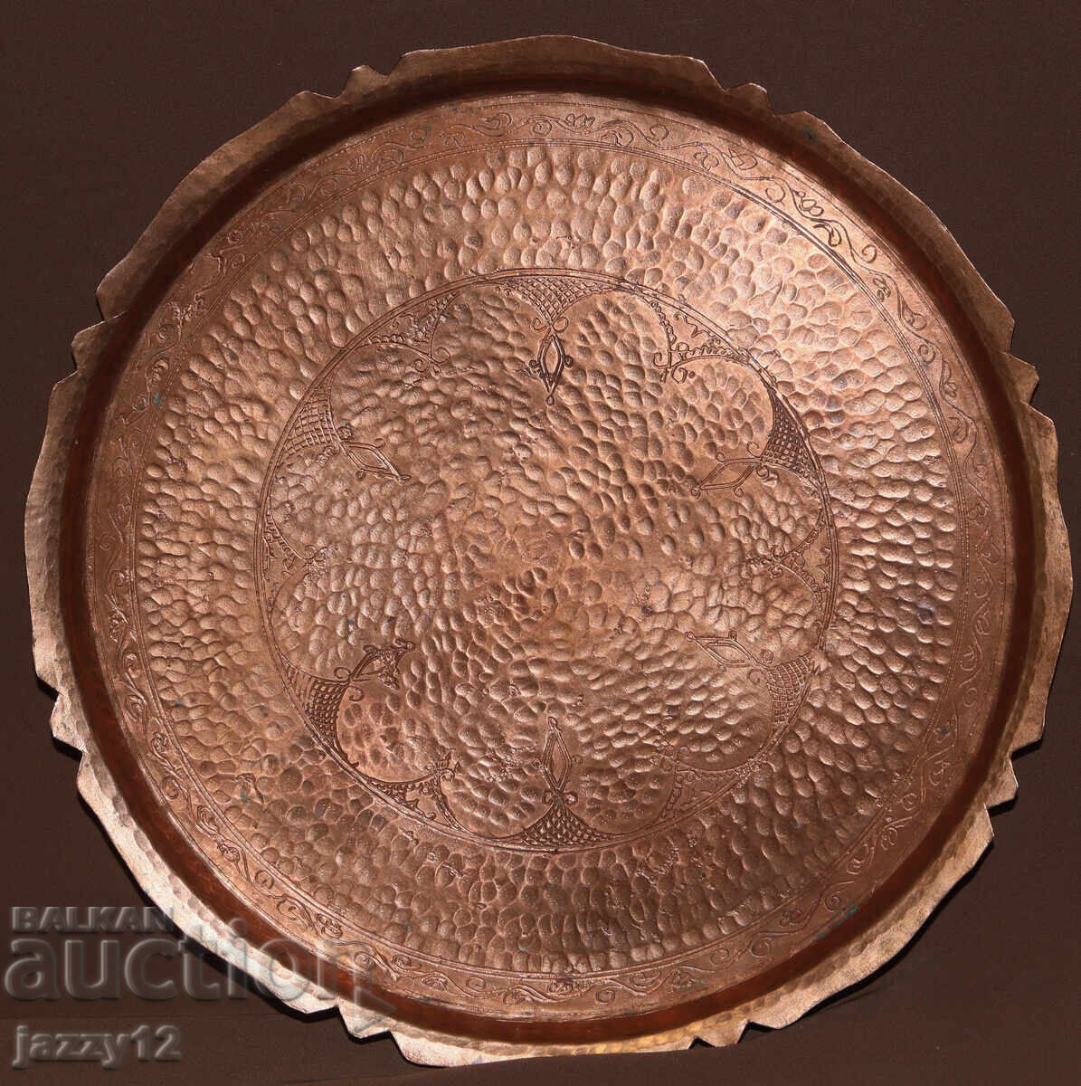 Χειροποίητος παραδοσιακός χάλκινος δίσκος tava podnos