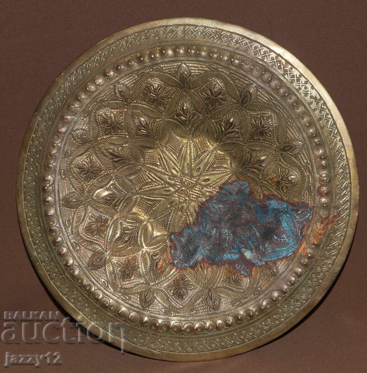 Old brass plate wall decor Islamic motifs with price 180.00 BGN | € 92.03