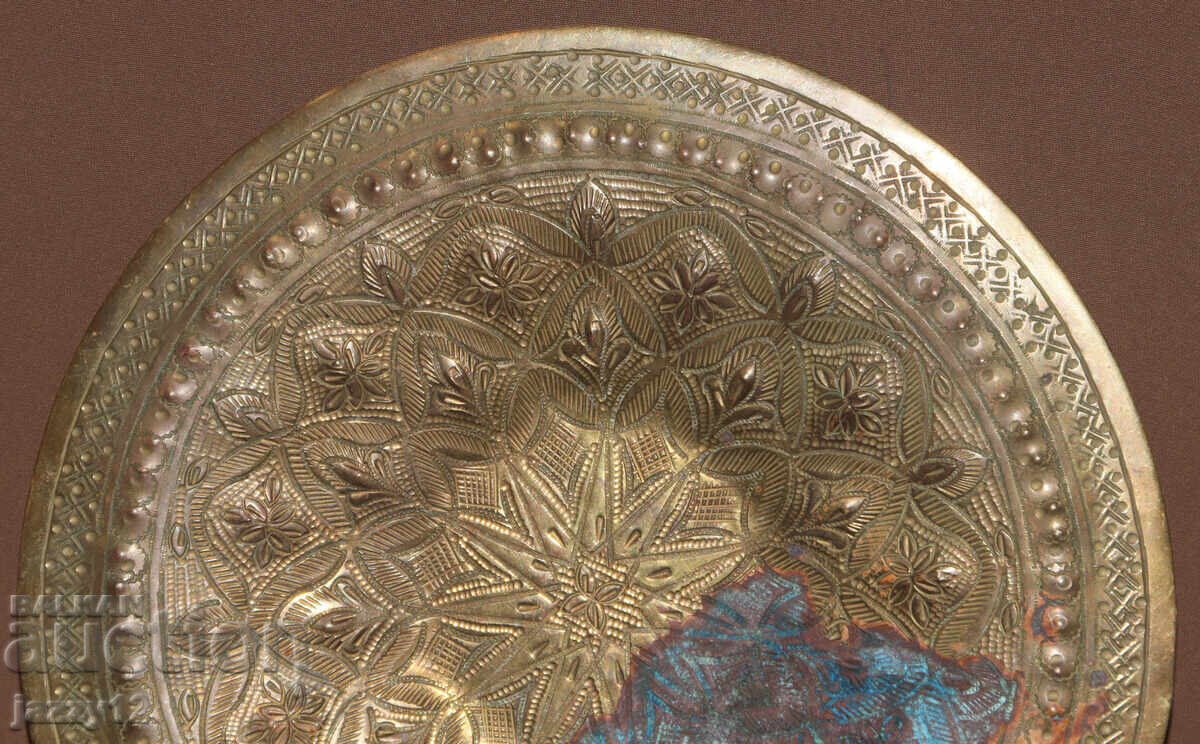 Delivery of Old brass plate wall decor Islamic motifs