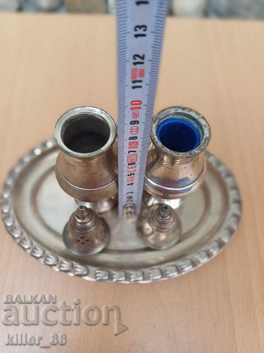 Παράδοση Παλιό μπαρόκ σετ αλατιέρας Παράδοση Παλιό μπαρόκ σετ αλατιέρας