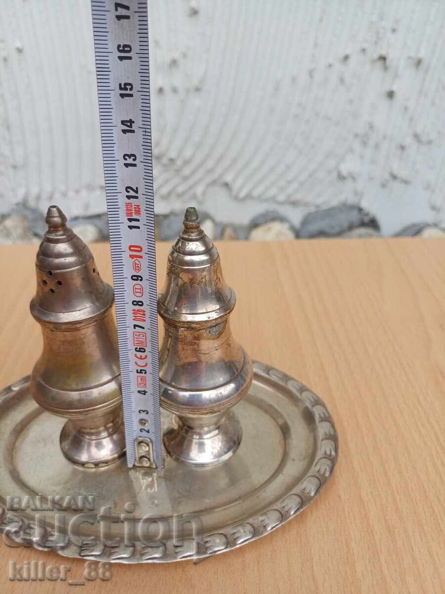 Παλιό μπαρόκ σετ αλατιέρας - 6 Παλιό μπαρόκ σετ αλατιέρας - 6