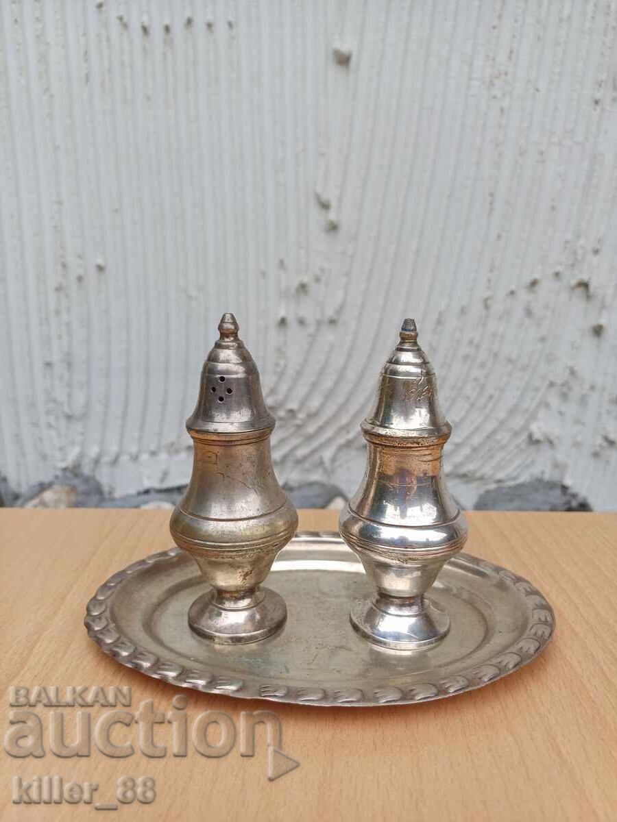 Παλιό μπαρόκ σετ αλατιέρας Παλιό μπαρόκ σετ αλατιέρας