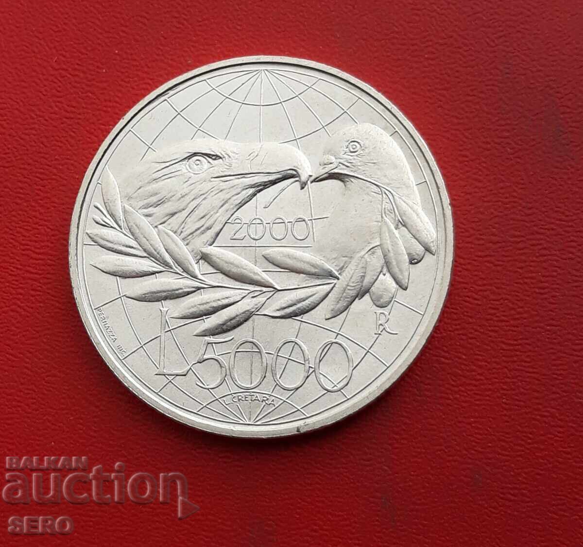 Σαν Μαρίνο - 5000 λιρες 2000 χρονος - ασημένια και πολύ σπάνια