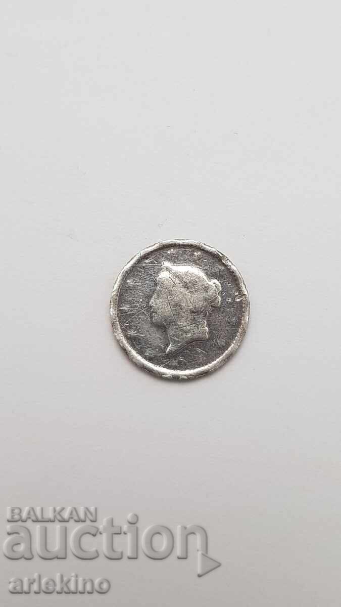 Δημοπρασία Συλλεκτικό ασημένιο νόμισμα 1 Τάλερ 1853 Αμερική - USA