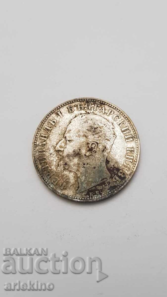 Prince Silver Coin 2 Leva 1894 Ferdinand I - 6