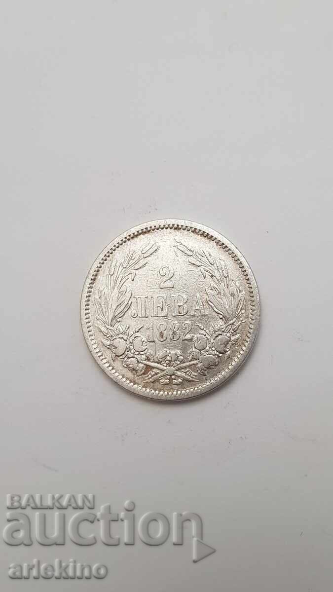 Prince's Silver Coin 2 Leva 1882 Prince's Silver Coin 2 Leva 1882