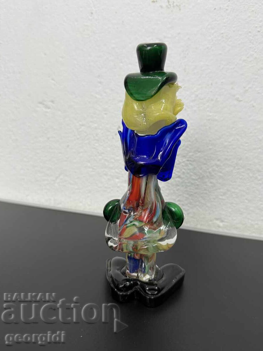 Licitație Clown din sticlă Murano lucrat manual. №7432
