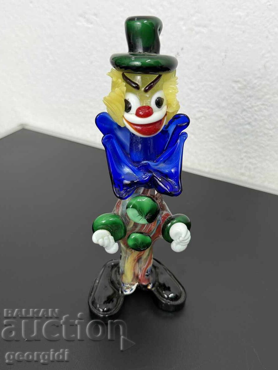 Clown din sticlă Murano lucrat manual. №7432 - 6