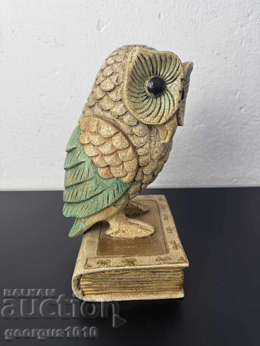 Δημοπρασία Ξύλινο ειδώλιο κουκουβάγιας σε βιβλίο №7430