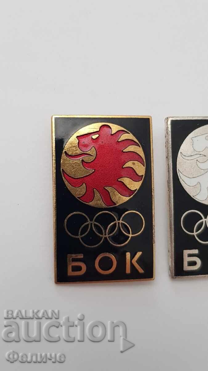 3бр. Редки знаци, значки, знак БЪЛГАРСКИ ОЛИМПИЙСКИ КОМИТЕТ с цена 120.00 лв. | € 61.36