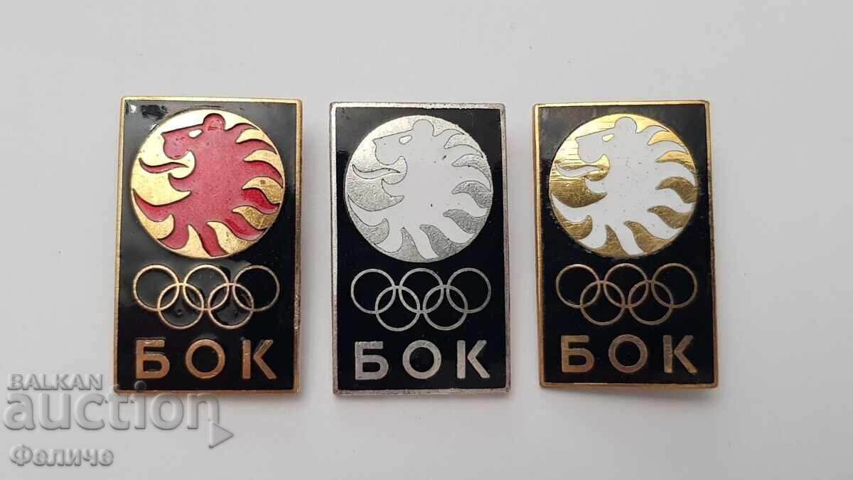 3бр. Редки знаци, значки, знак БЪЛГАРСКИ ОЛИМПИЙСКИ КОМИТЕТ - 7