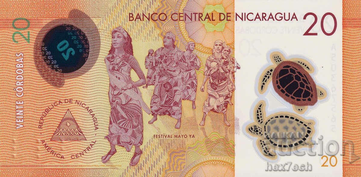Аукцион ❤️ ⭐ Никарагуа 2019 20 кордоба полимер UNC нова ⭐ ❤️