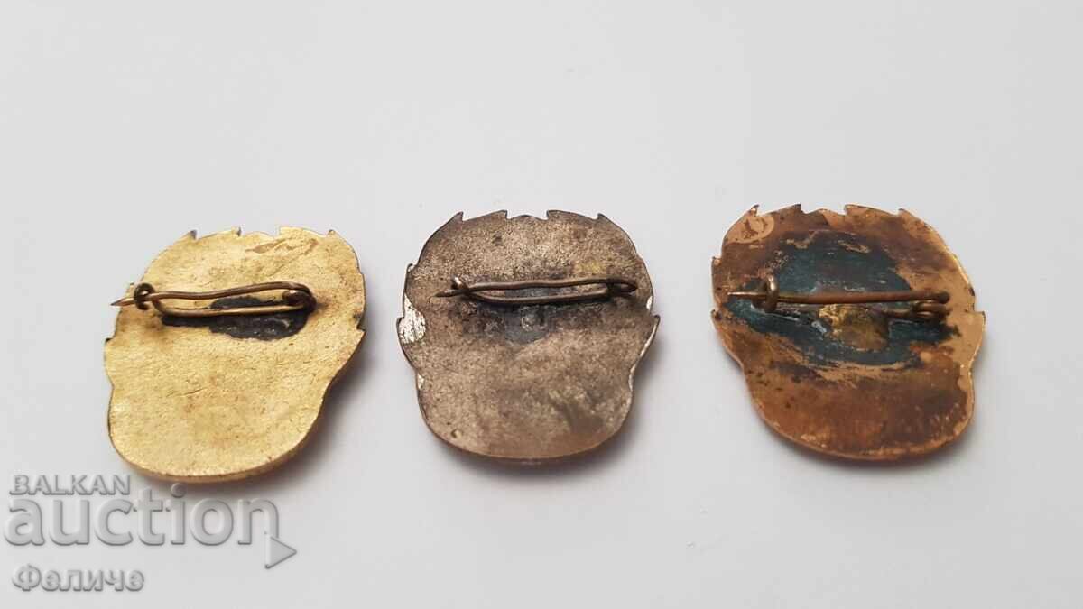 3 pcs. Rare signs, badges, sign BULGARIAN OLYMPIC COMMITTEE - 7 3 pcs. Rare signs, badges, sign BULGARIAN OLYMPIC COMMITTEE - 7