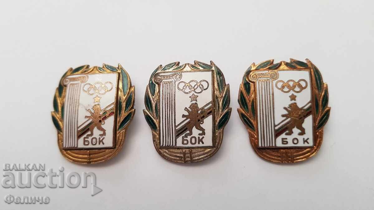 3 pcs. Rare signs, badges, sign BULGARIAN OLYMPIC COMMITTEE 3 pcs. Rare signs, badges, sign BULGARIAN OLYMPIC COMMITTEE