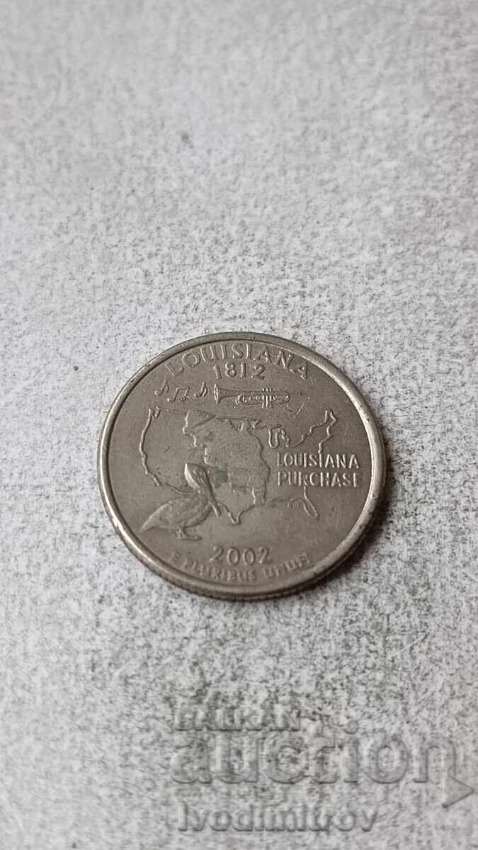 USA 25 Cent 2002 D Louisiana
