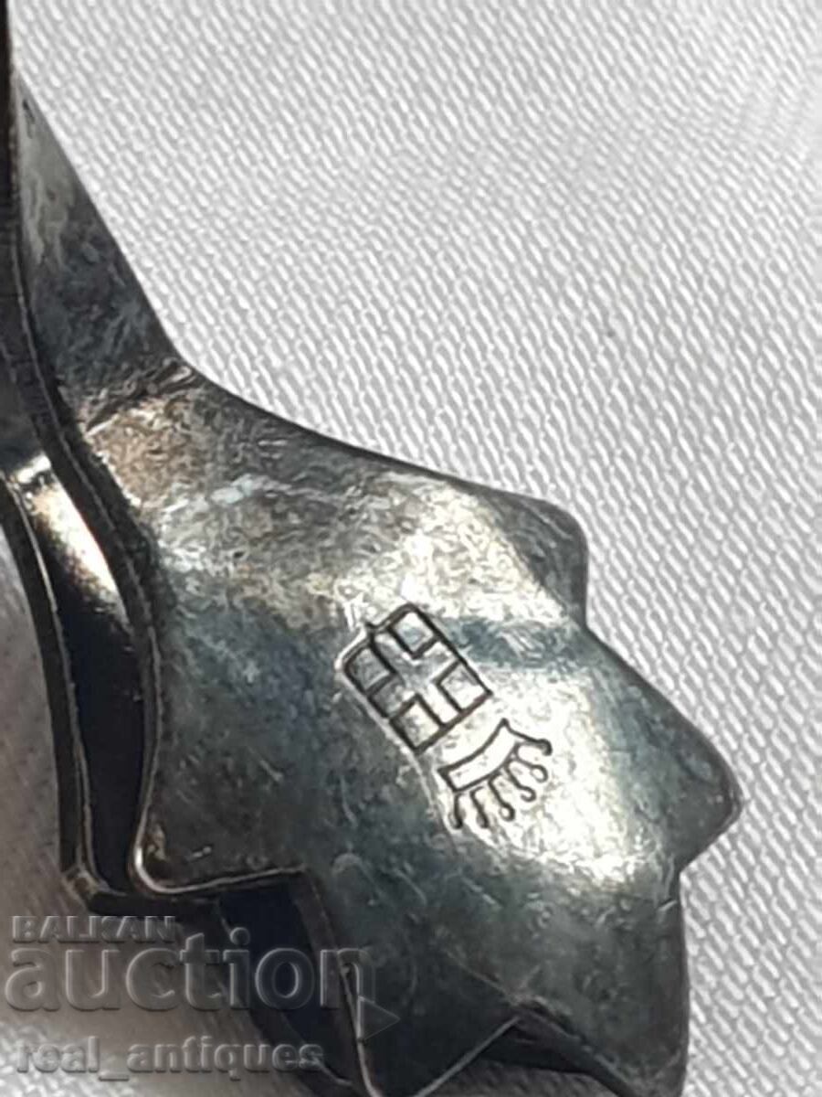 Посребрена щипка за захар - 5