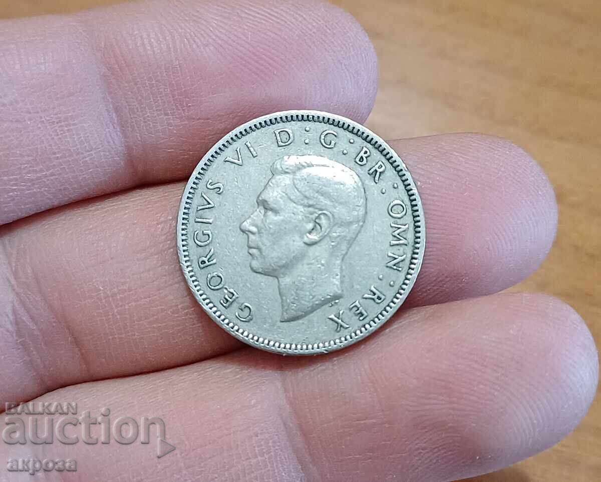 1 σελίνι Ηνωμένου Βασιλείου 1948 με τιμή 2.20 BGN | € 1.12