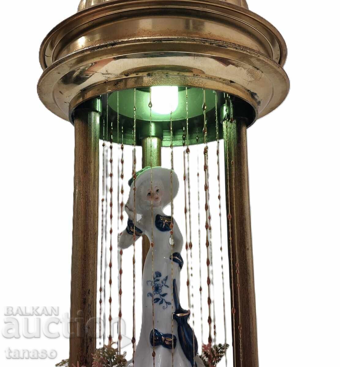 Large antique oil lamp with porcelain figure with price 220.00 BGN | € 112.48