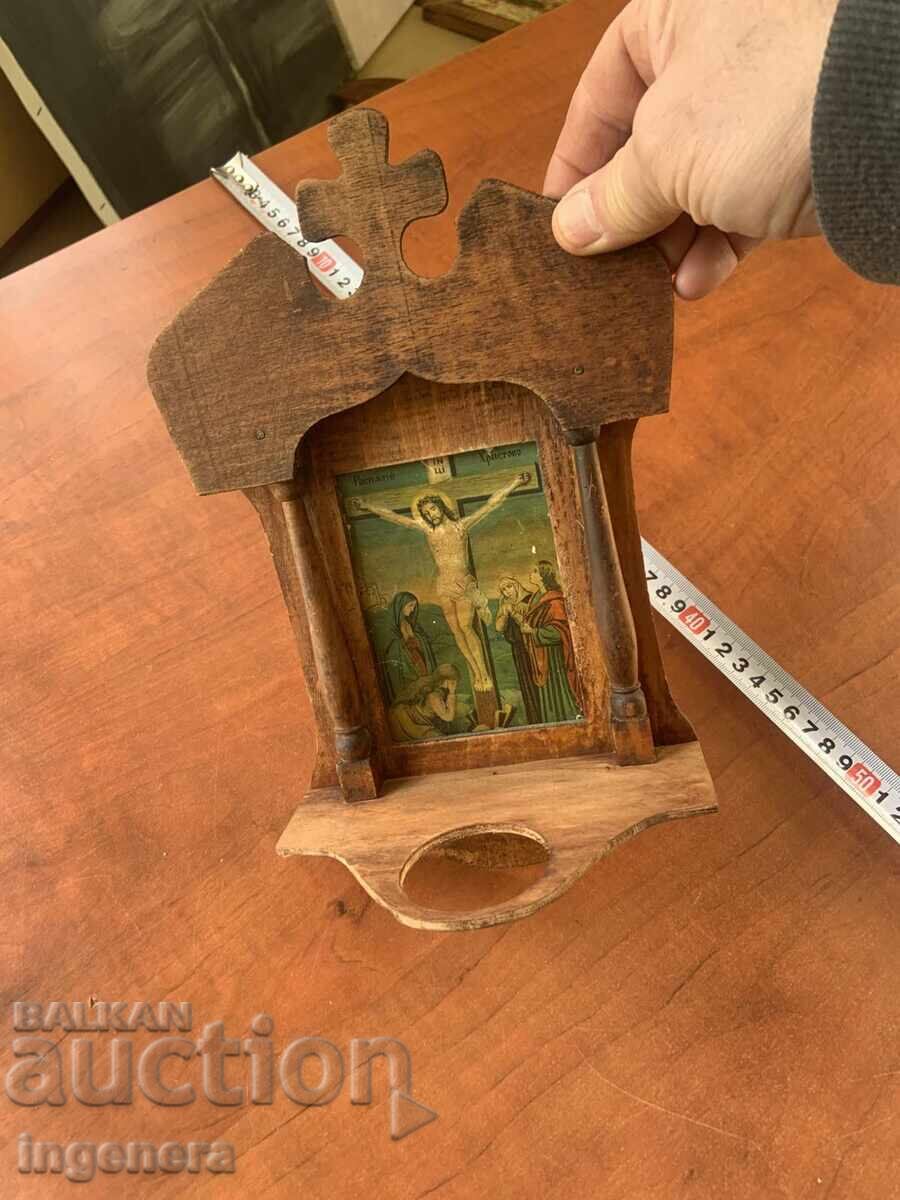 ICONOSTAS OLD WOOD ICON ANTIQUE with price 38.00 BGN | € 19.43
