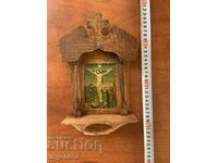 ICONOSTAS DIN LEMN VECHI ICONĂ VECHE ANTIC