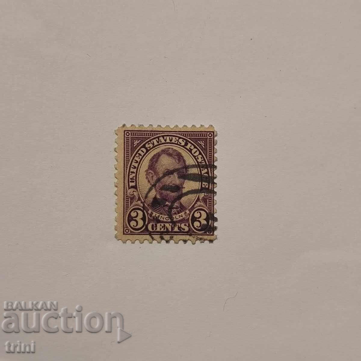 SUA 1923 Abraham Lincoln perf. 11