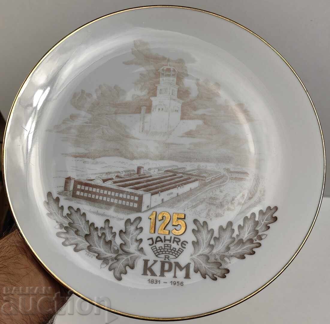KRISTER KPM PORCELAIN FACTORY JUBILEE PLATE MARKED with price 40.00 BGN | € 20.45 KRISTER KPM PORCELAIN FACTORY JUBILEE PLATE MARKED with price 40.00 BGN | € 20.45