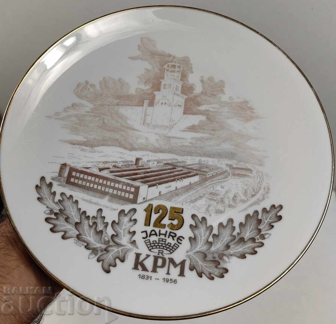 KRISTER KPM PORCELAIN FACTORY JUBILEE PLATE MARKED KRISTER KPM PORCELAIN FACTORY JUBILEE PLATE MARKED