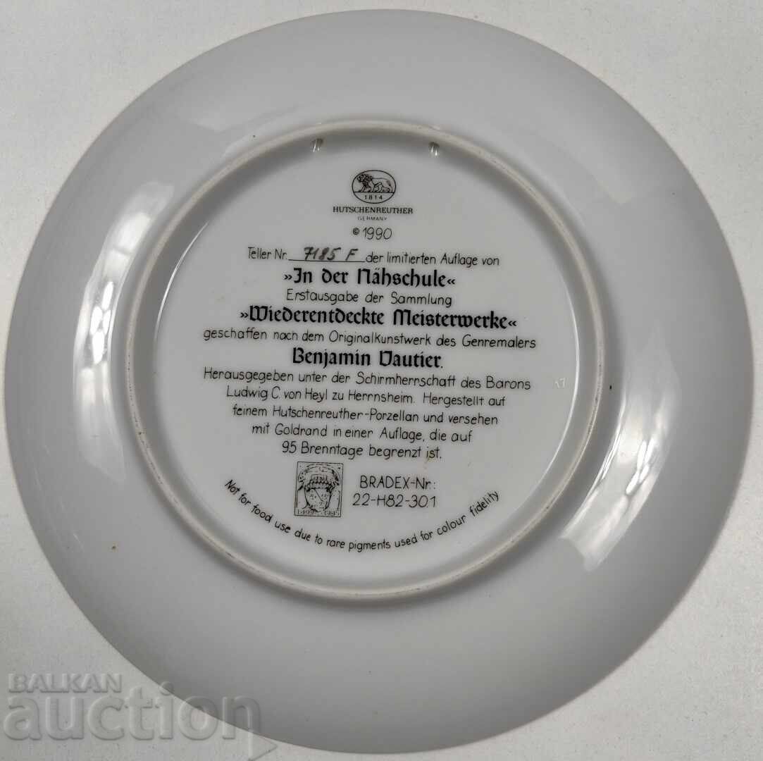 COLLECTOR'S PORCELAIN PLATE, MARKED - 6