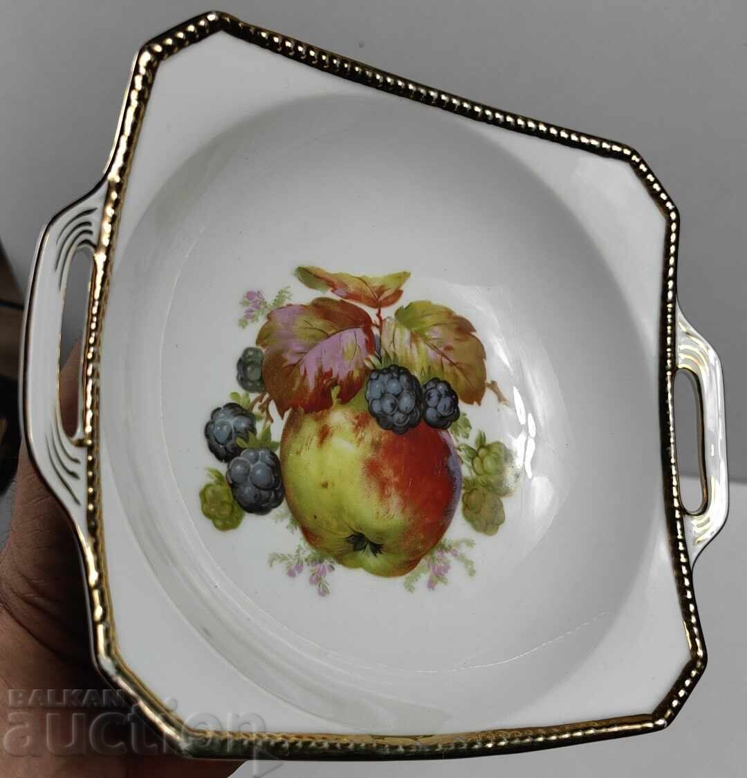 COLLECTOR'S PORCELAIN FRUIT BOWL DISH MARKED with price 40.00 BGN | € 20.45