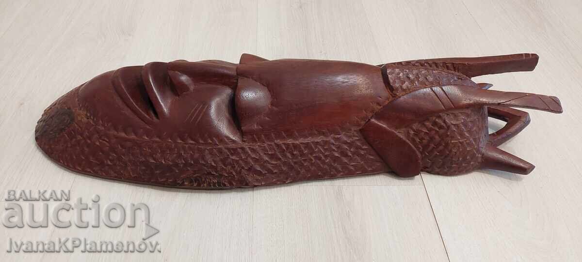 Licitație Sculptură în lemn masiv Africa, lucrată manual pentru colecționari