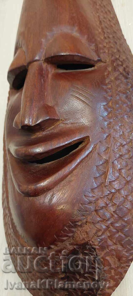Sculptură în lemn masiv Africa, lucrată manual pentru colecționari - 5