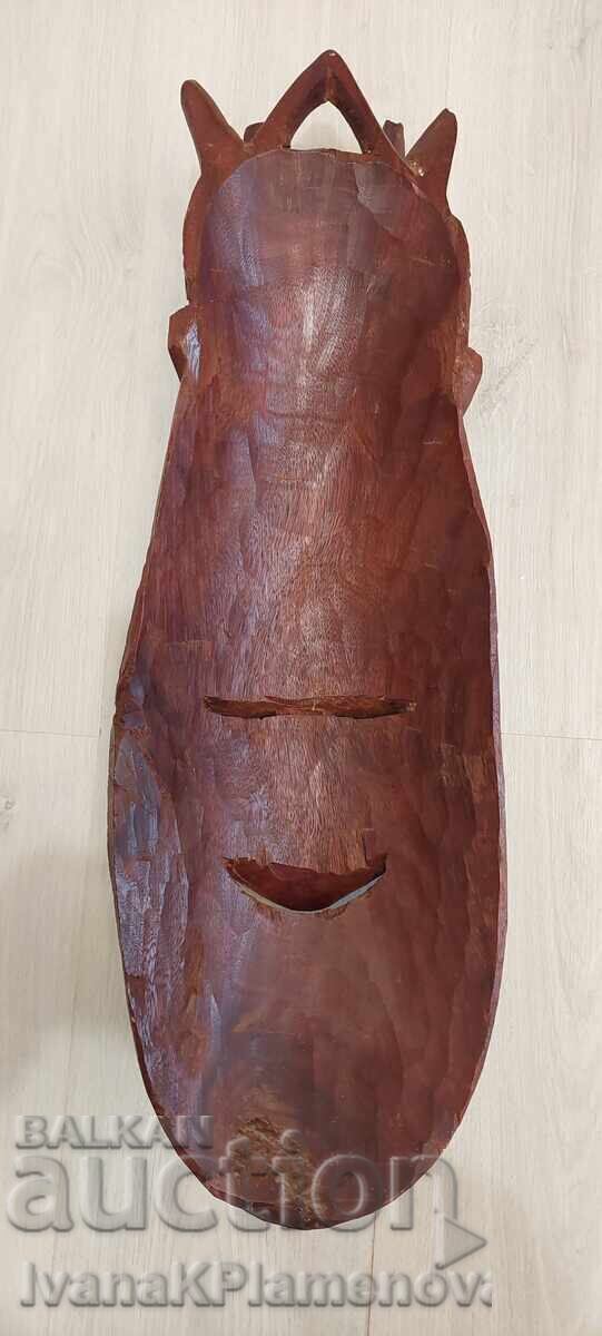 Sculptură în lemn masiv Africa, lucrată manual pentru colecționari - 6