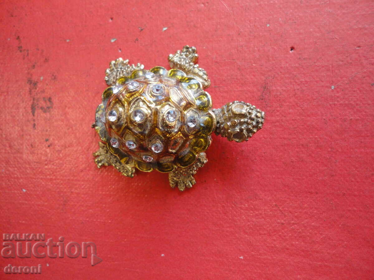 Παράδοση Χάλκινο κουτί χαπιών κόσμημα χελώνα