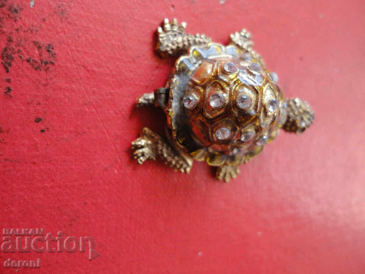 Χάλκινο κουτί χαπιών κόσμημα χελώνα - 5