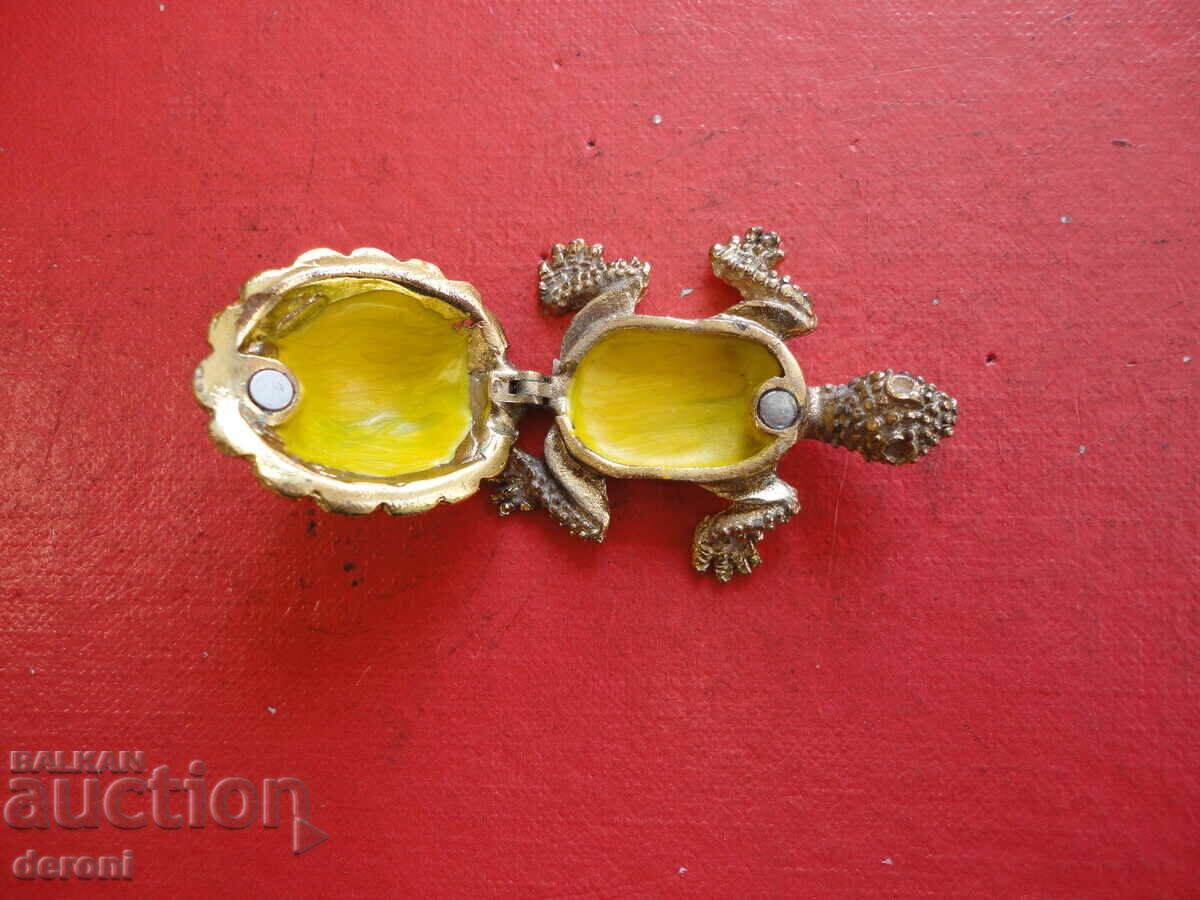 Χάλκινο κουτί χαπιών κόσμημα χελώνα - 6