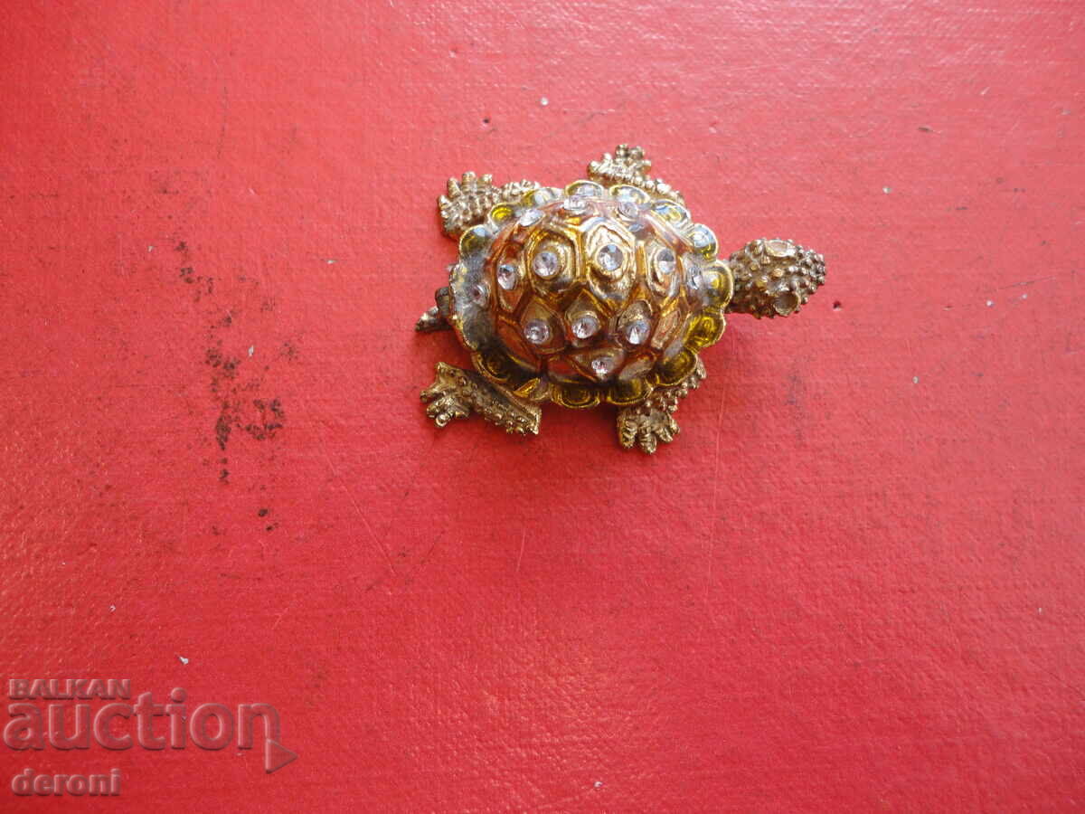 Χάλκινο κουτί χαπιών κόσμημα χελώνα