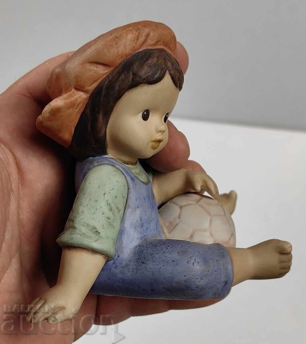 Auction  GOEBEL GOEBEL FOOTBALL PLAYER BALL PORCELAIN FIGURE MARKED