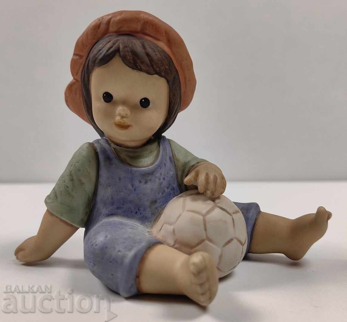 GOEBEL GOEBEL FOOTBALL PLAYER BALL PORCELAIN FIGURE MARKED