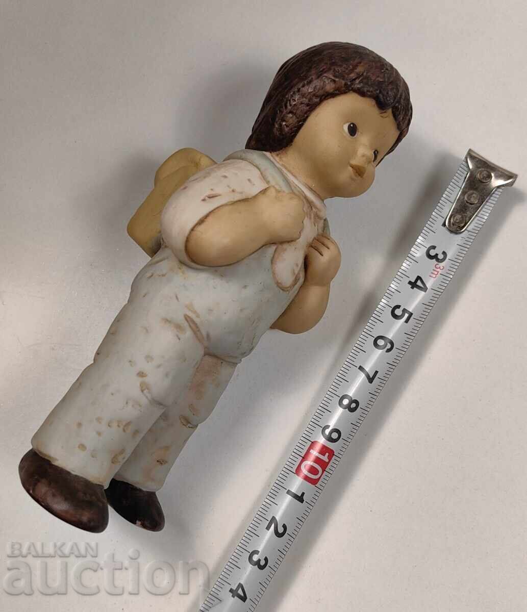 GOEBEL ГЬОБЕЛ ДЕТЕ УЧЕНИК ПОРЦЕЛАНОВА ФИГУРКА МАРКИРАНА - 7