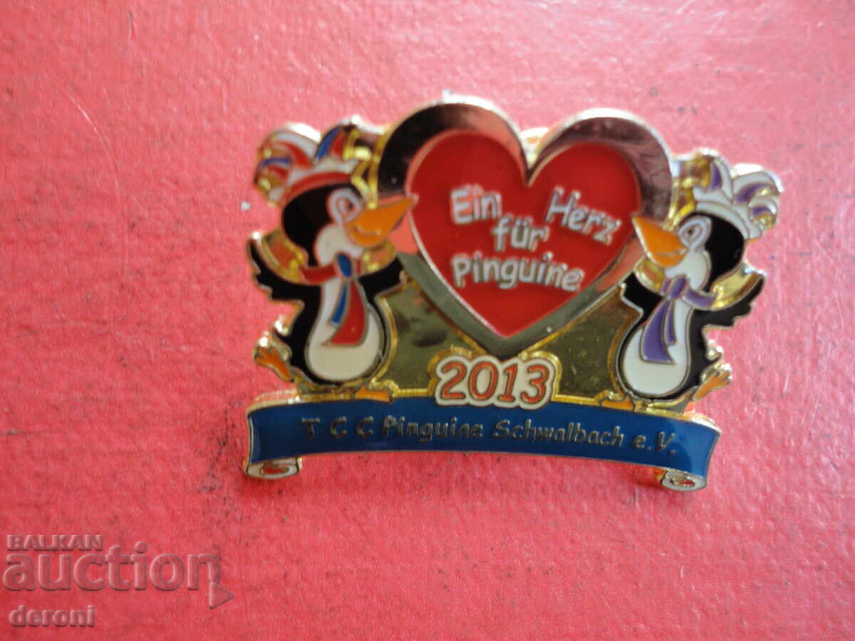 Аукцион Страхотен бронзов знак значка с емайл 3