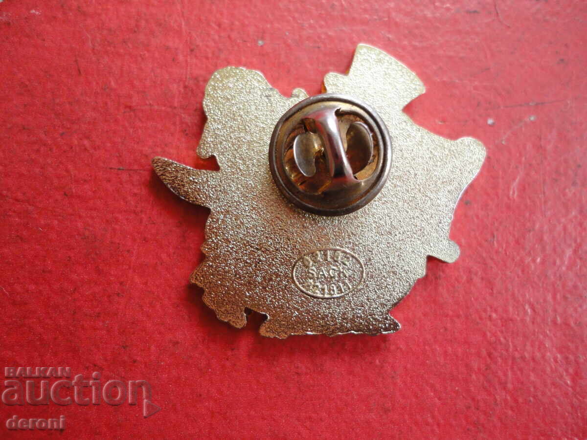 Голям  бронзов знак значка с емайл 4 - 5