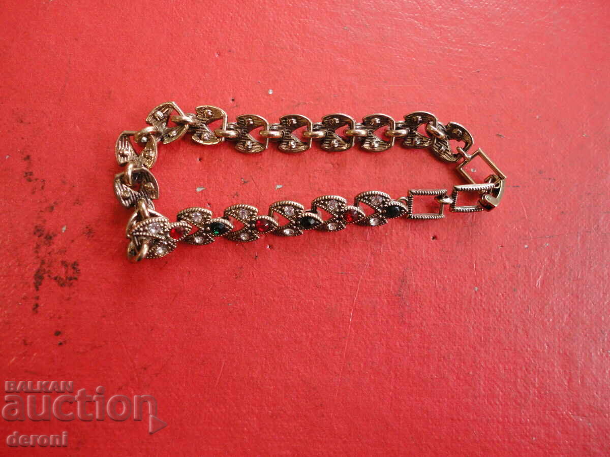 Επιχρυσωμένο βραχιόλι με πέτρες - 6 Επιχρυσωμένο βραχιόλι με πέτρες - 6