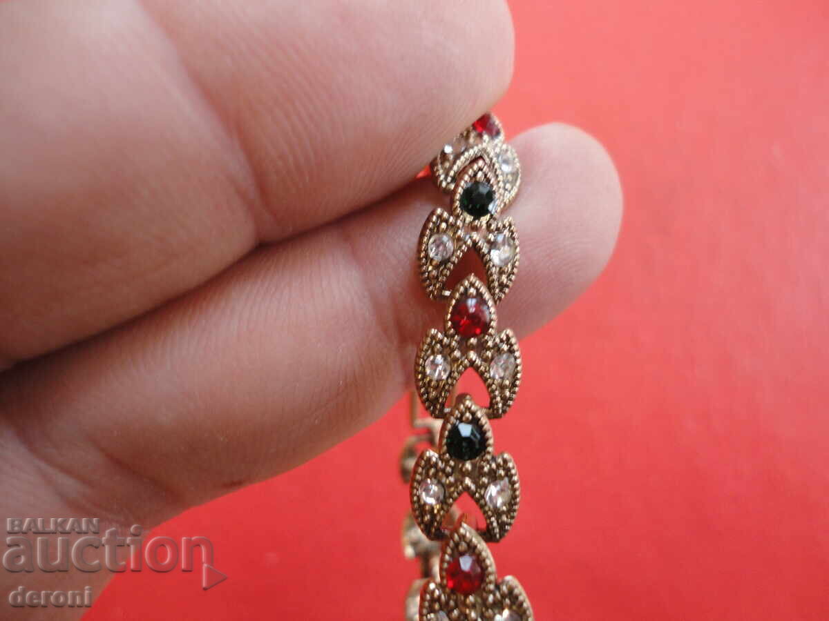 Επιχρυσωμένο βραχιόλι με πέτρες - 7 Επιχρυσωμένο βραχιόλι με πέτρες - 7