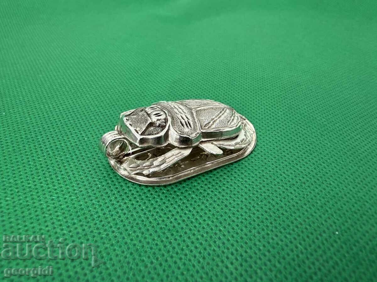 Ασημένιο μενταγιόν σκαραβαίος / σκαθάρι. №7437 Ασημένιο μενταγιόν σκαραβαίος / σκαθάρι. №7437