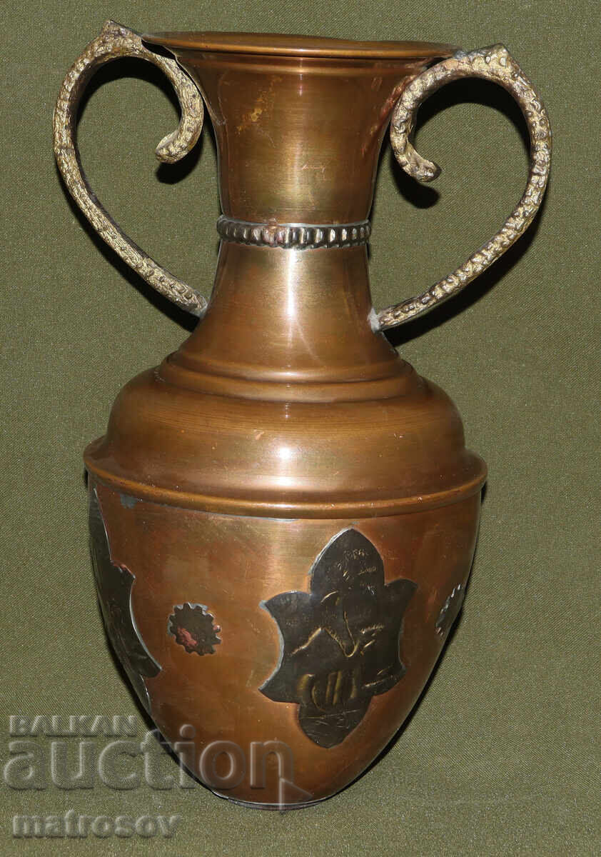 Vază amforă din cupru, lucrată manual - 6