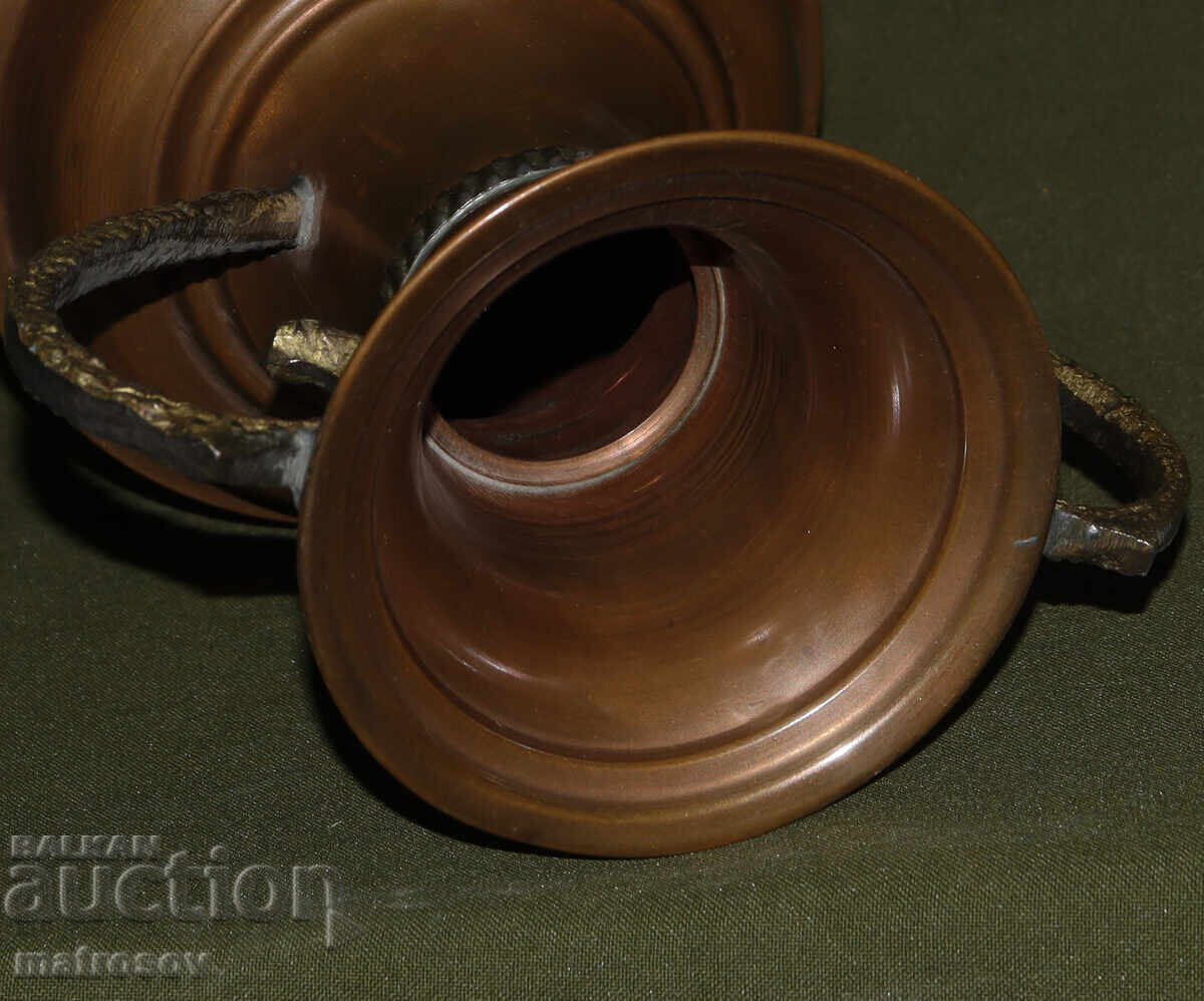 Vază amforă din cupru, lucrată manual - 7