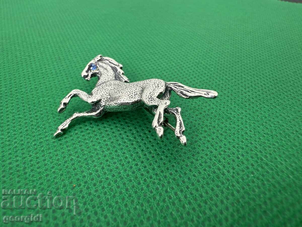 Δημοπρασία Ασημένια καρφίτσα αλόγου / καινούργια. №7439