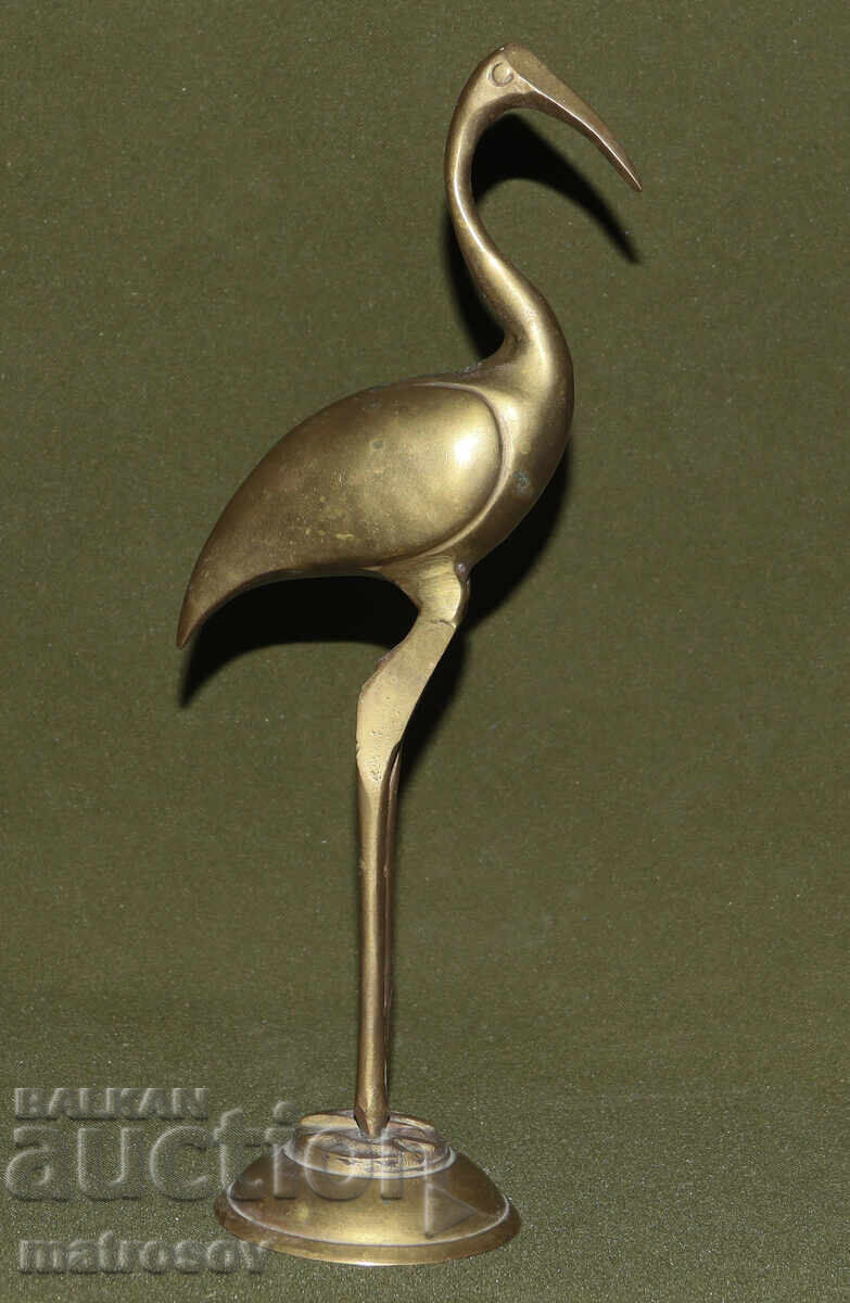 Месингова декоративна статуя скулптура ибис - 5
